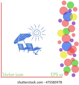 Beach chair icon