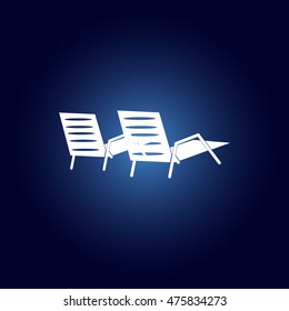 Beach chair icon