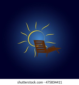 Beach chair icon