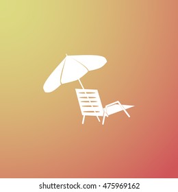 Beach chair icon
