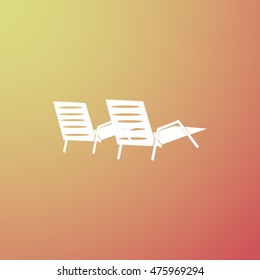Beach chair icon