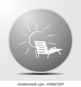 Beach chair icon