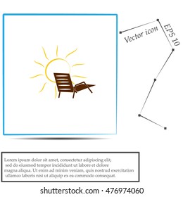 Beach chair icon