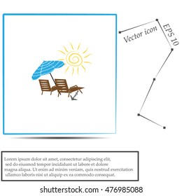 Beach chair icon