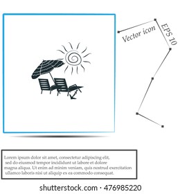Beach chair icon