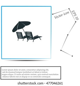 Beach chair icon