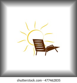 Beach chair icon