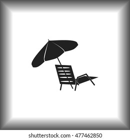 Beach chair icon