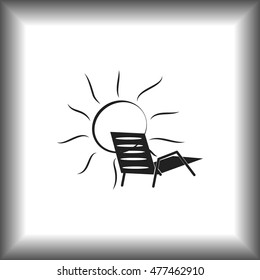 Beach chair icon