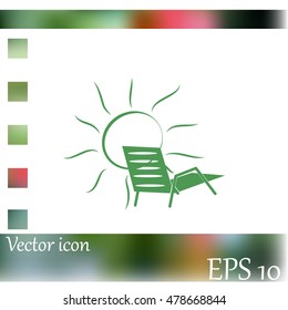 Beach chair icon
