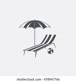 Beach chair icon