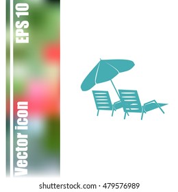 Beach chair icon
