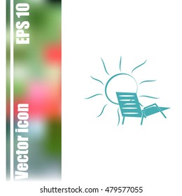 Beach chair icon