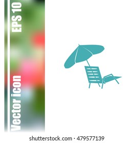 Beach chair icon