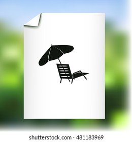 Beach chair icon