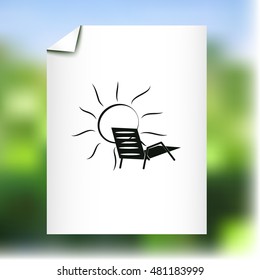 Beach chair icon