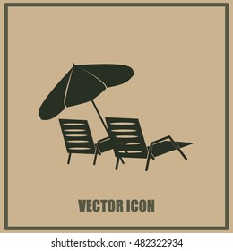 Beach chair icon