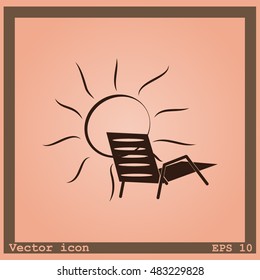 Beach chair icon