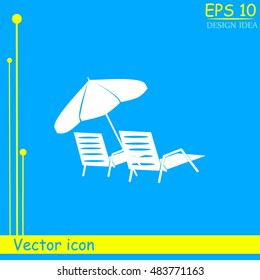 Beach chair icon