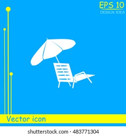 Beach chair icon