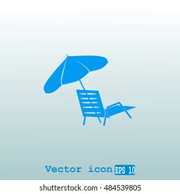 Beach chair icon