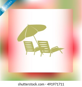Beach chair icon