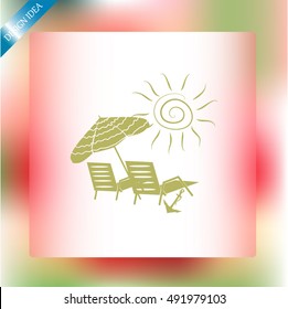 Beach chair icon