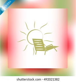 Beach chair icon