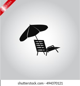 Beach chair icon