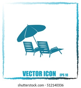 Beach chair icon