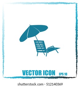 Beach chair icon