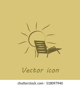 Beach chair icon