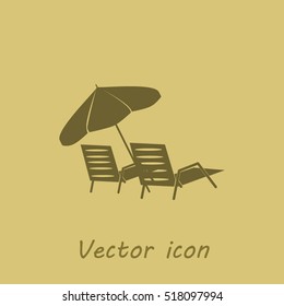 Beach chair icon