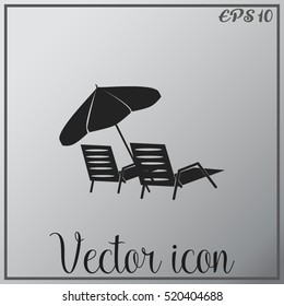 Beach chair icon