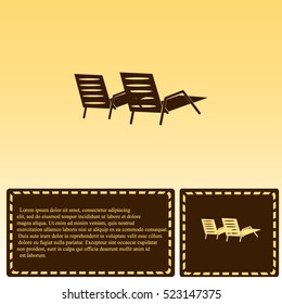 Beach chair icon