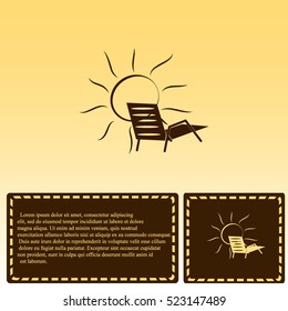 Beach chair icon