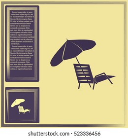 Beach chair icon