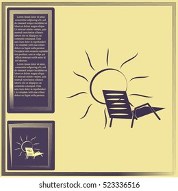 Beach chair icon