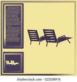 Beach chair icon