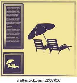 Beach chair icon