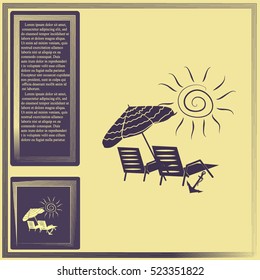 Beach chair icon