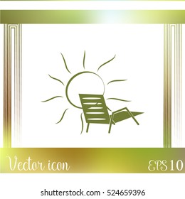 Beach chair icon