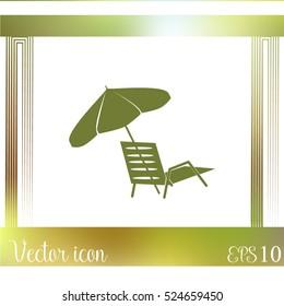 Beach chair icon