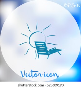 Beach chair icon