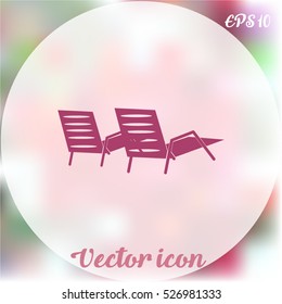 Beach chair icon