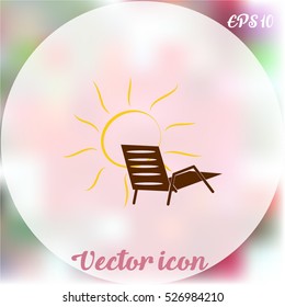 Beach chair icon