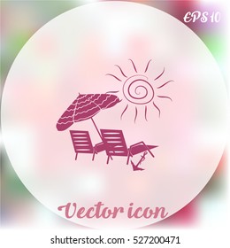Beach chair icon