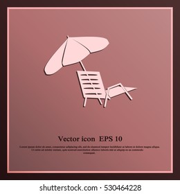 Beach chair icon