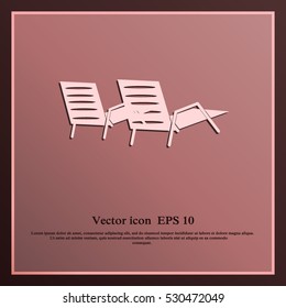 Beach chair icon