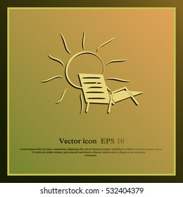 Beach chair icon